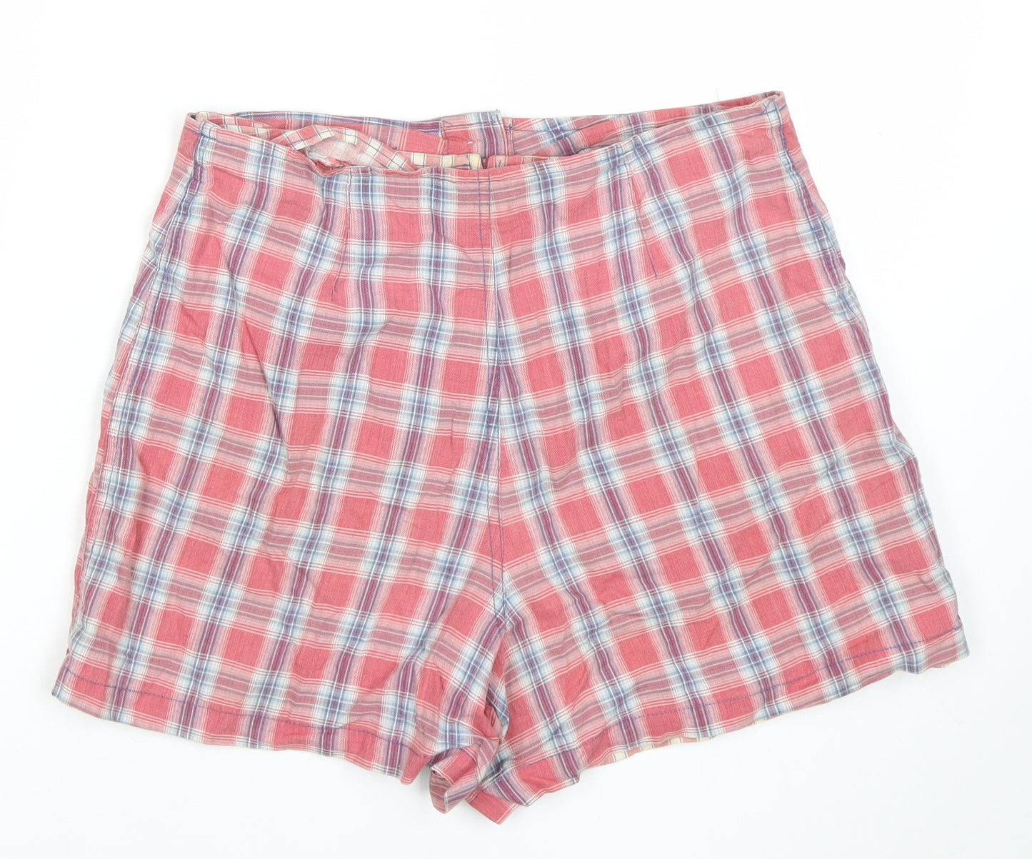 Company 907 Womens Red Plaid Cotton Chino Shorts Size 10