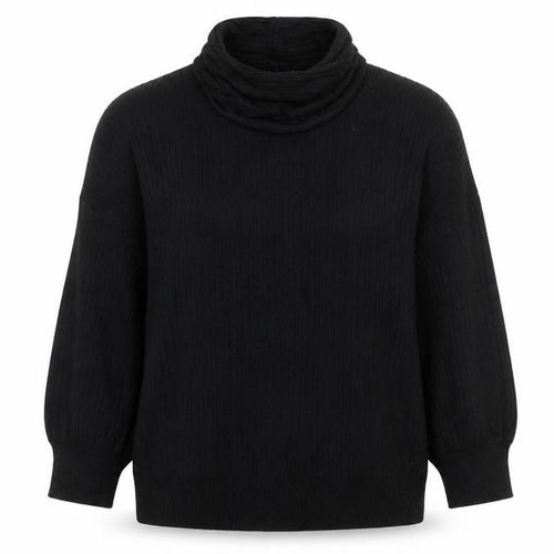 Gallery Women’s Black Roll Neck Knit Jumper Size M Long Sleeve