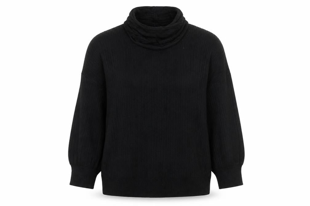 Gallery Women’s Black Roll Neck Knit Jumper Size M Long Sleeve