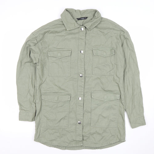 Dunnes Women Green XS Cotton Military Style Jacket