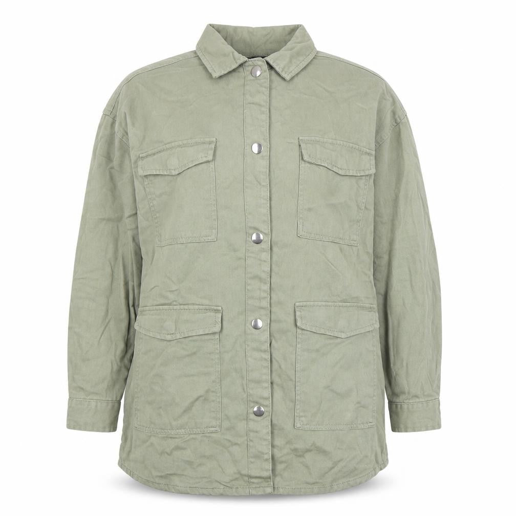Dunnes Women Green XS Cotton Military Style Jacket