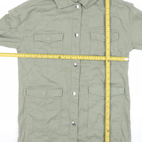 Dunnes Women Green XS Cotton Military Style Jacket