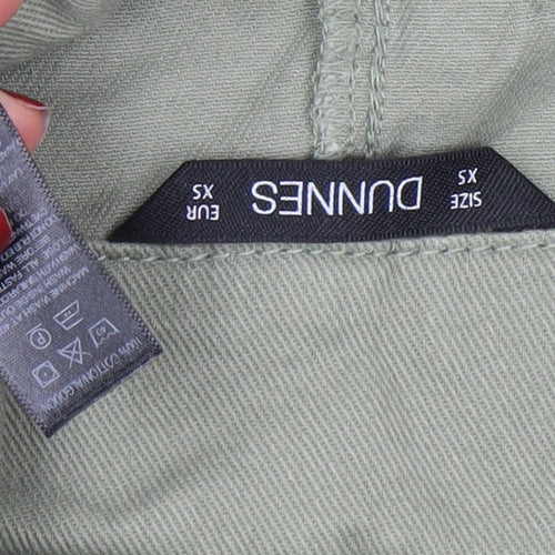 Dunnes Women Green XS Cotton Military Style Jacket