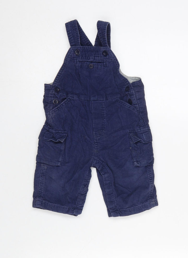 Baby GAP Blue Corduroy Lined Dungarees 6-9 Months Unisex