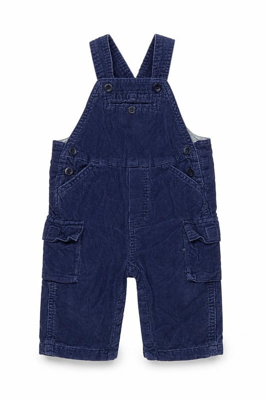 Baby GAP Blue Corduroy Lined Dungarees 6-9 Months Unisex