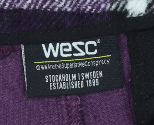 WESC Men’s Purple Corduroy Cargo Trousers W30 L32