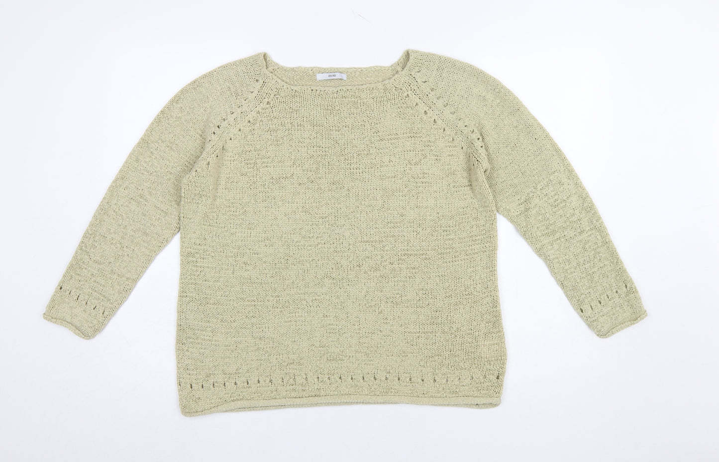 Evie Women’s Beige Knit Pullover Jumper Size 18-20 Long Sleeve