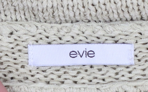 Evie Women’s Beige Knit Pullover Jumper Size 18-20 Long Sleeve