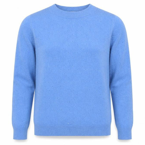 Warehouse Women Blue Size 8 Crew Neck Long Sleeve Knit Jumper