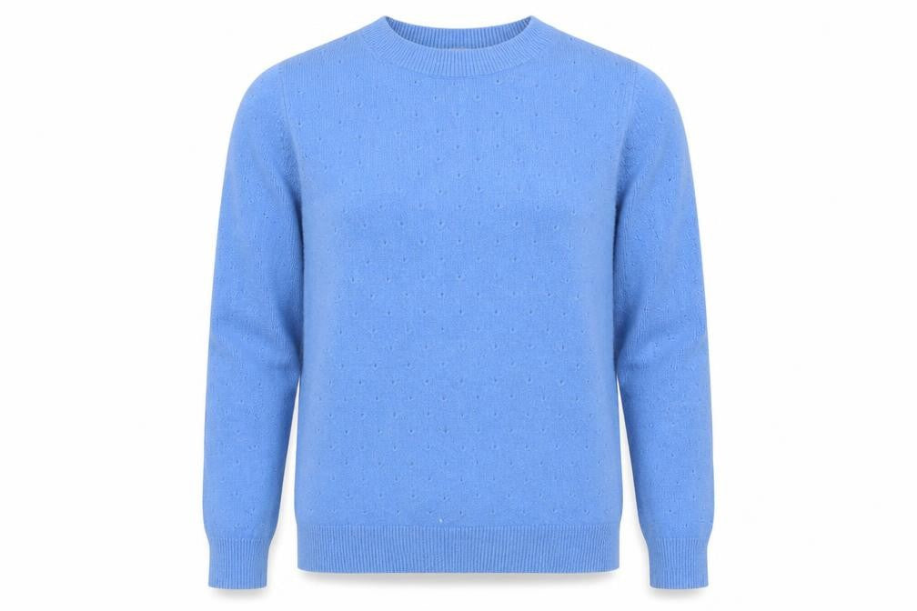 Warehouse Women Blue Size 8 Crew Neck Long Sleeve Knit Jumper