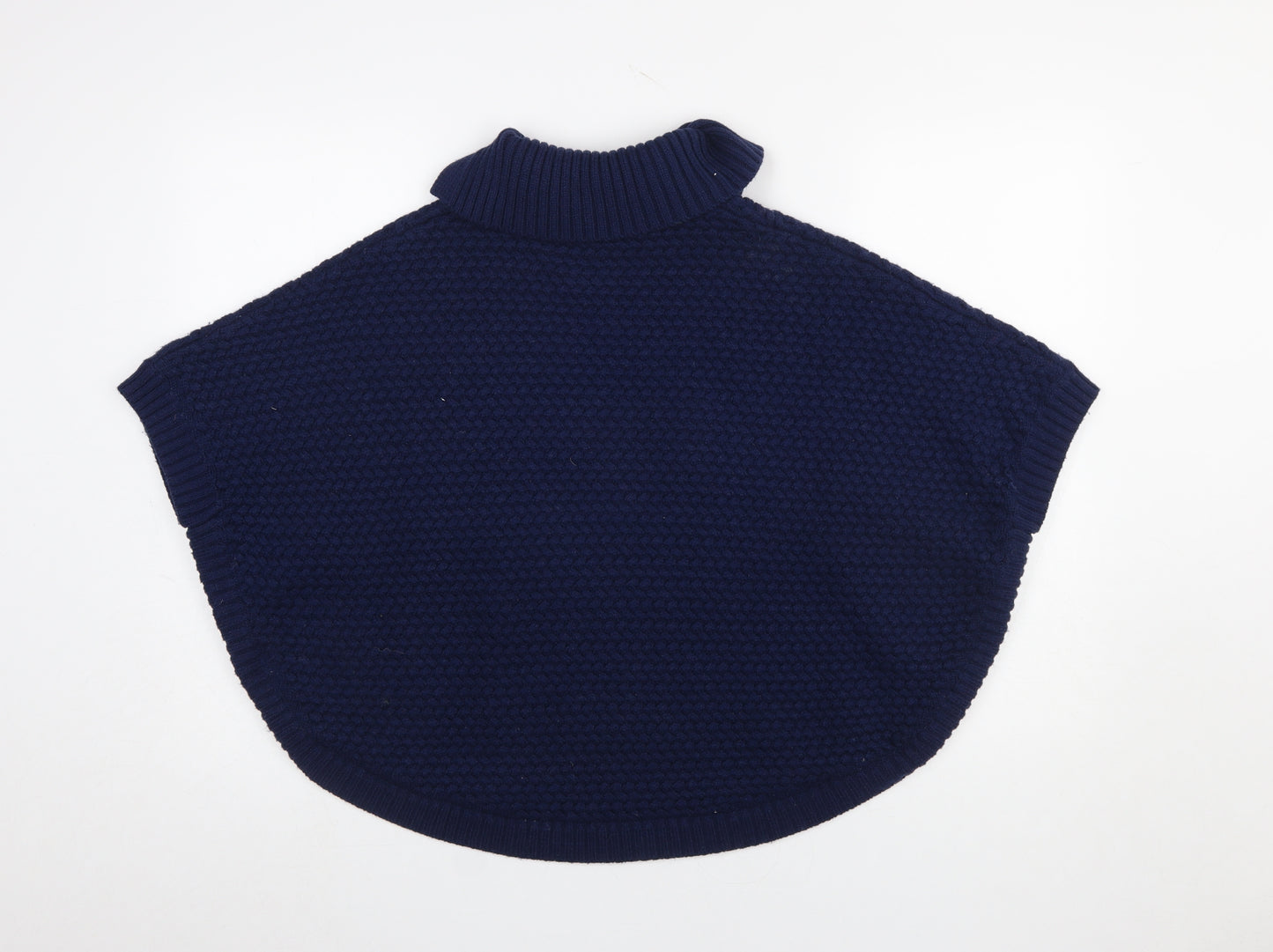John Lewis Girls Navy Cape Jumper Age 11-12 Years Acrylic Wool Blend