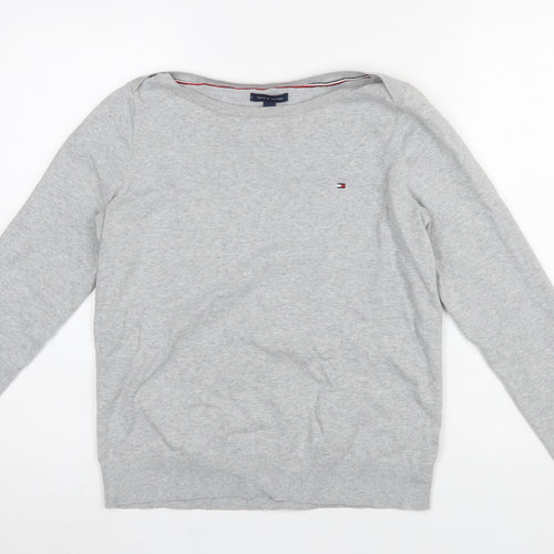 Tommy Hilfiger Men’s Grey Cotton Knit Pullover Jumper Size M