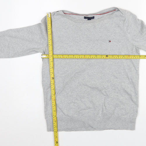 Tommy Hilfiger Men’s Grey Cotton Knit Pullover Jumper Size M