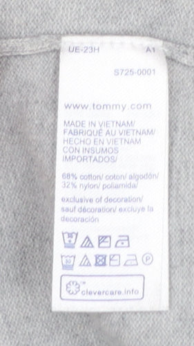 Tommy Hilfiger Men’s Grey Cotton Knit Pullover Jumper Size M
