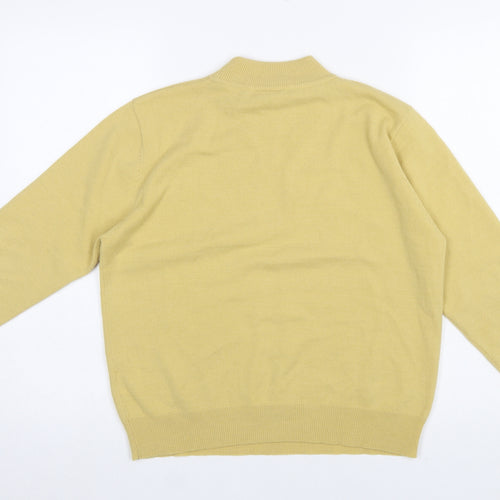 Eastex Women Beige Wool Blend Mock Neck Jumper Size 12