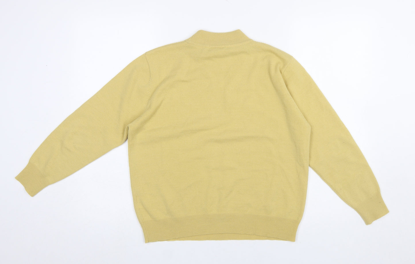 Eastex Women Beige Wool Blend Mock Neck Jumper Size 12