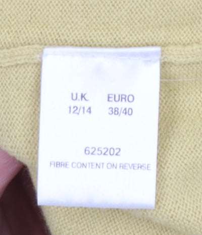 Eastex Women Beige Wool Blend Mock Neck Jumper Size 12