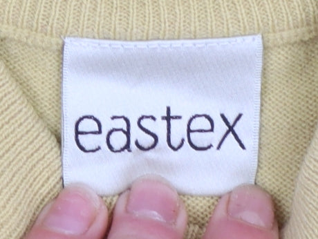 Eastex Women Beige Wool Blend Mock Neck Jumper Size 12