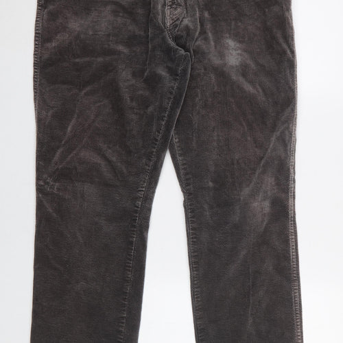 Wrangler Men's Grey Corduroy Texas Stretch Trousers Size 36x30