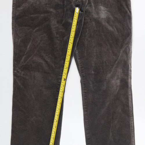 Wrangler Men's Grey Corduroy Texas Stretch Trousers Size 36x30