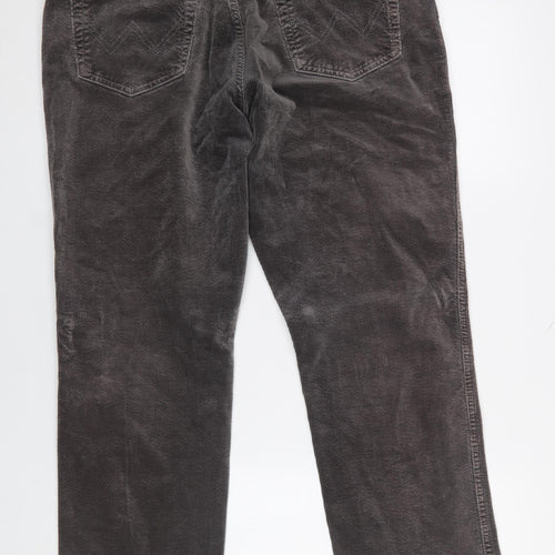 Wrangler Men's Grey Corduroy Texas Stretch Trousers Size 36x30