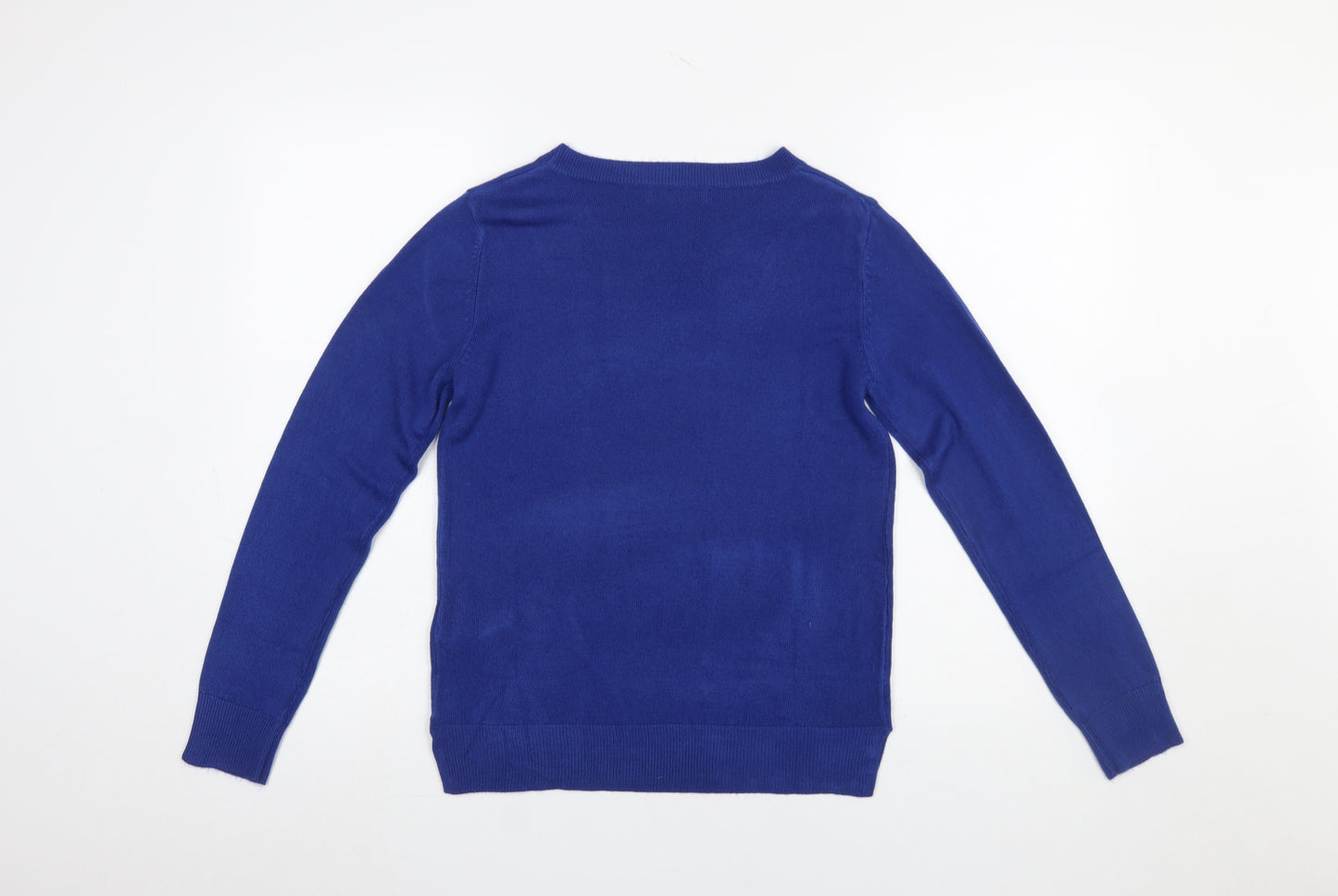 Marks and Spencer Womens Blue Acrylic Crew Neck Jumper Size 10