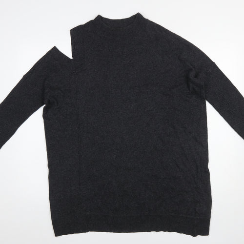 Mint Velvet Women Black Medium Cold Shoulder Knit Jumper