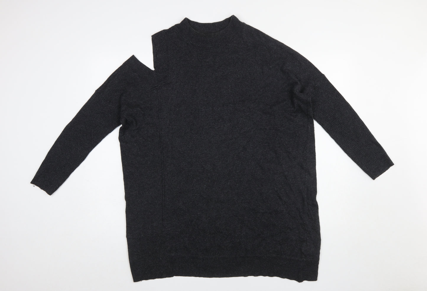 Mint Velvet Women Black Medium Cold Shoulder Knit Jumper