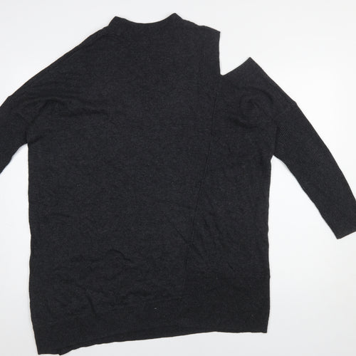 Mint Velvet Women Black Medium Cold Shoulder Knit Jumper