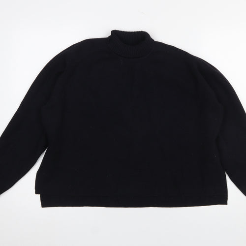 French Connection Men's Black High Neck Medium Knit Jumper