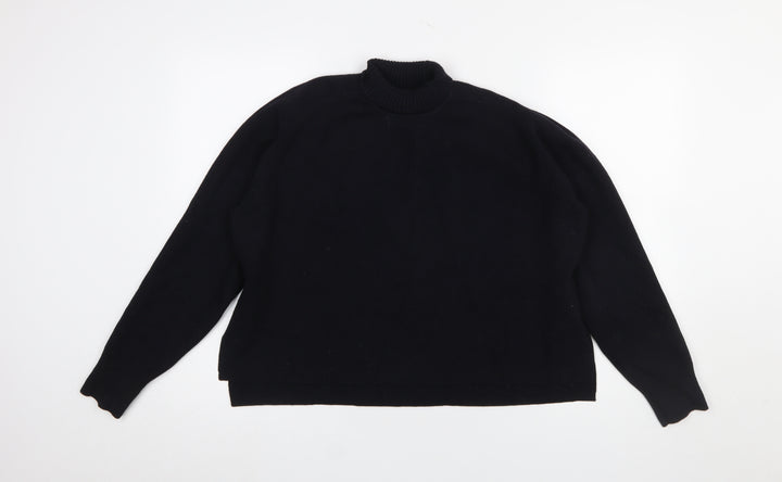 French Connection Men's Black High Neck Medium Knit Jumper