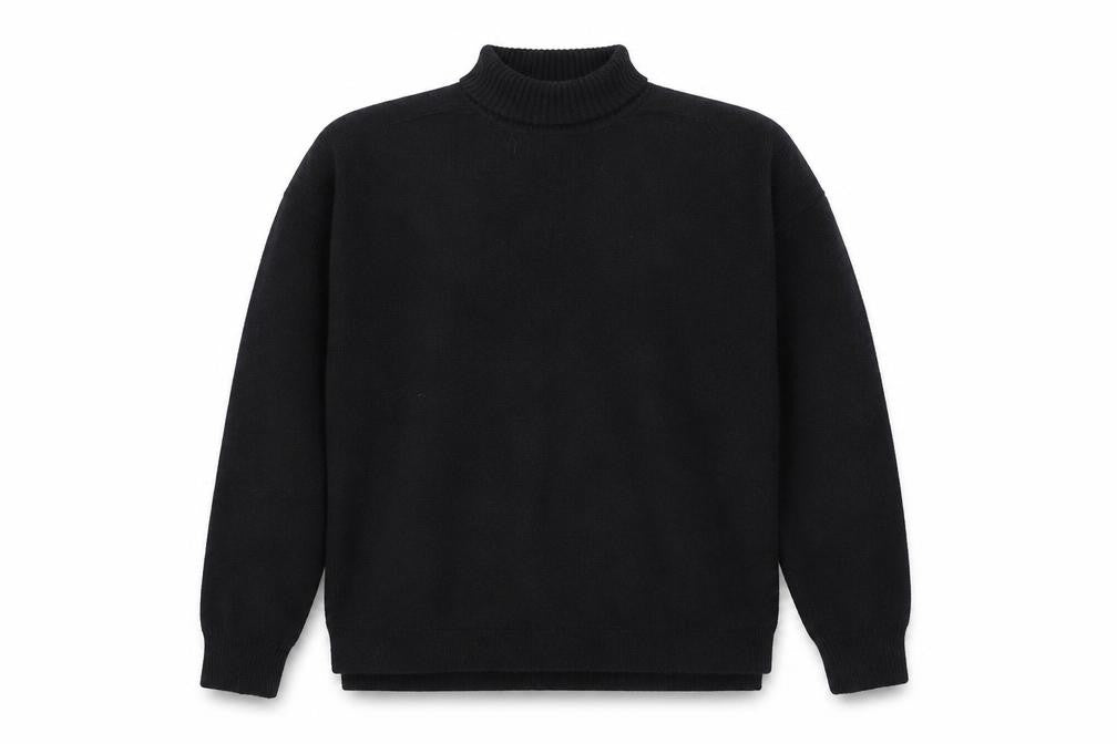 French Connection Men's Black High Neck Medium Knit Jumper