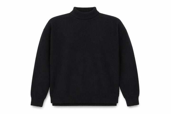 French Connection Men's Black High Neck Medium Knit Jumper