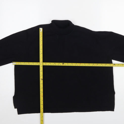 French Connection Men's Black High Neck Medium Knit Jumper