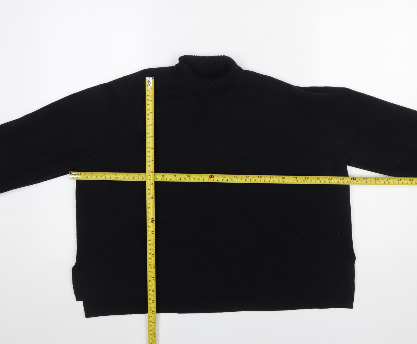 French Connection Men's Black High Neck Medium Knit Jumper