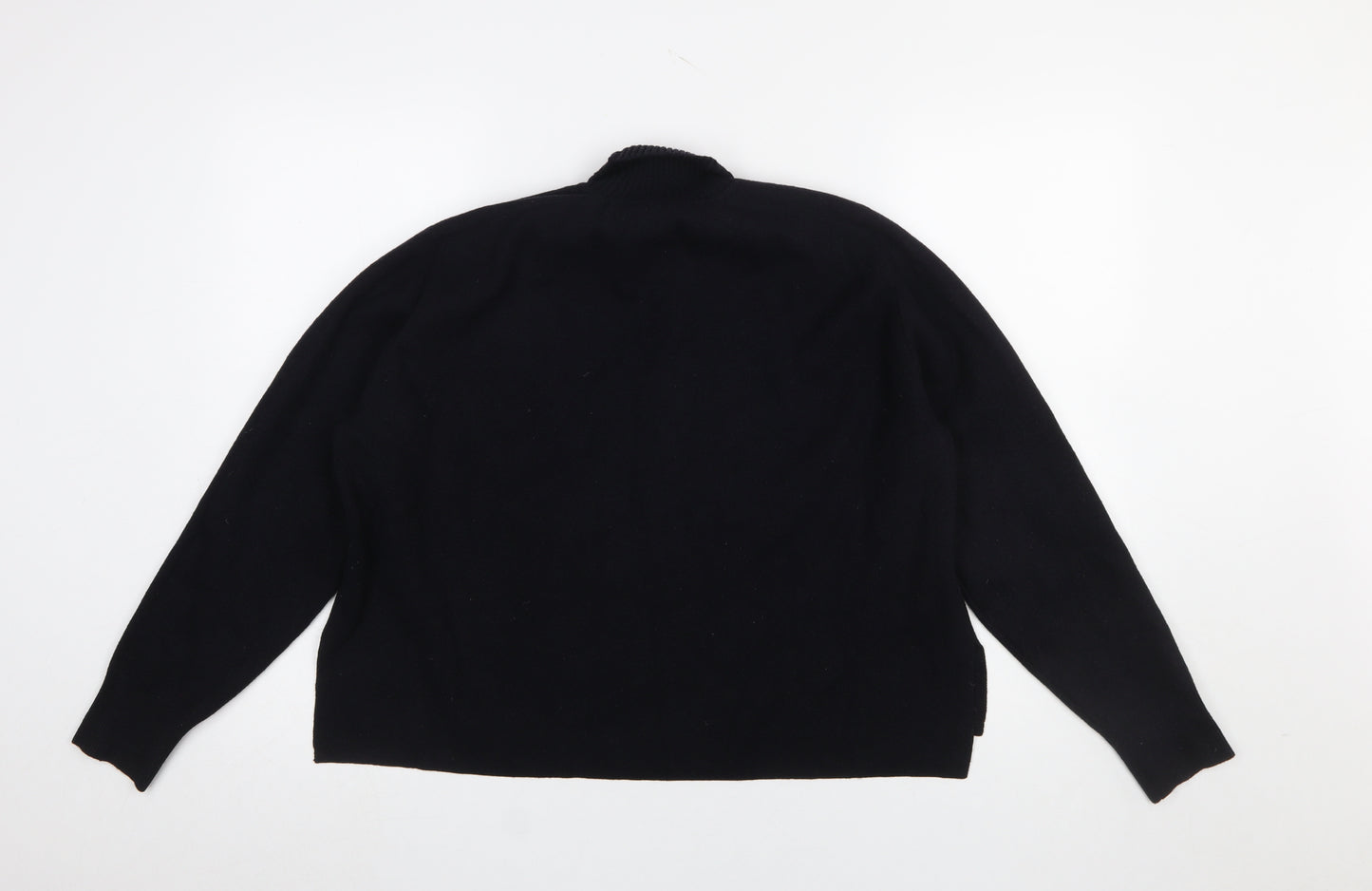 French Connection Men's Black High Neck Medium Knit Jumper