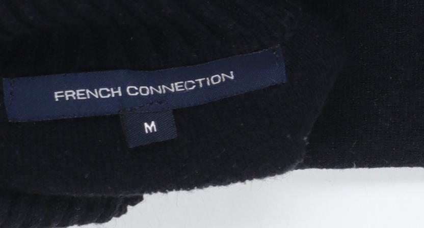 French Connection Men's Black High Neck Medium Knit Jumper