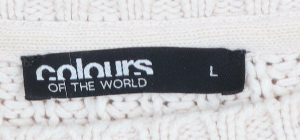 Colours of the World Women’s Beige Cotton Knit Jumper L