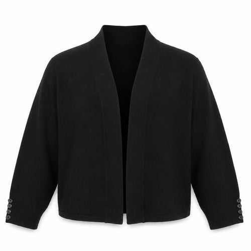 Wallis Women’s Black Knit Cardigan M V-Neck Button Cuff Lightweight