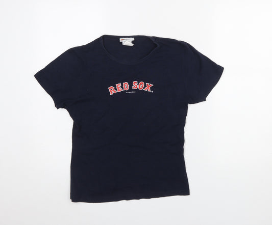 5th & Ocean Women's Blue Red Sox T-Shirt Size M Short Sleeve Cotton