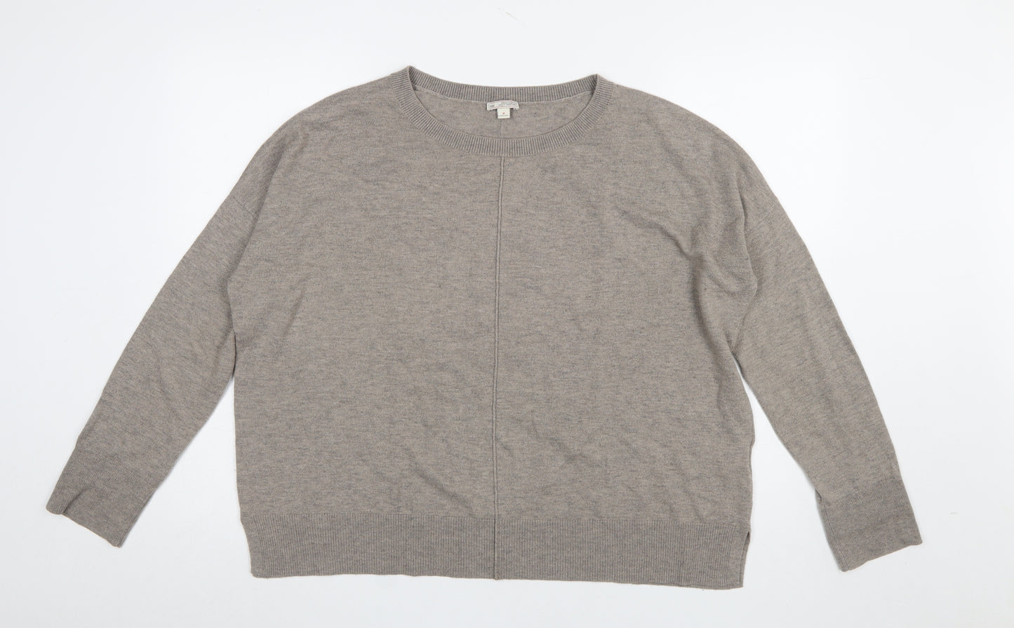 Gap Women Beige Wool Blend Crew Neck Pullover Jumper M