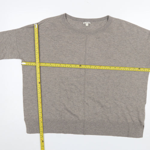 Gap Women Beige Wool Blend Crew Neck Pullover Jumper M