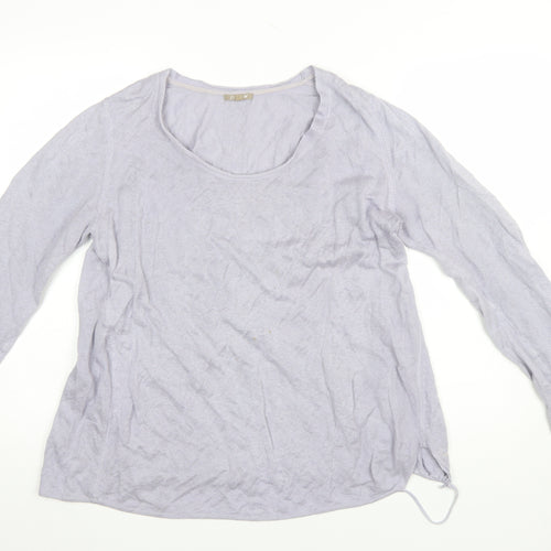 Jigsaw Womens Grey Silk Blend Long Sleeve Pullover Jumper M