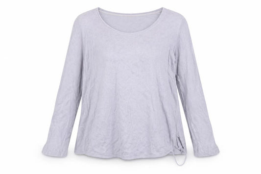 Front view of Jigsaw women’s grey silk blend long sleeve jumper m