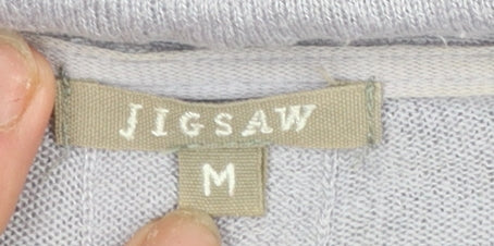 Jigsaw Womens Grey Silk Blend Long Sleeve Pullover Jumper M
