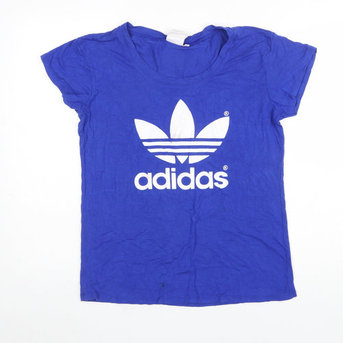 Adidas Womens Blue XL Short Sleeve Sports T-Shirt