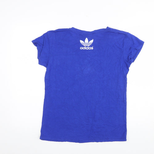 Adidas Womens Blue XL Short Sleeve Sports T-Shirt