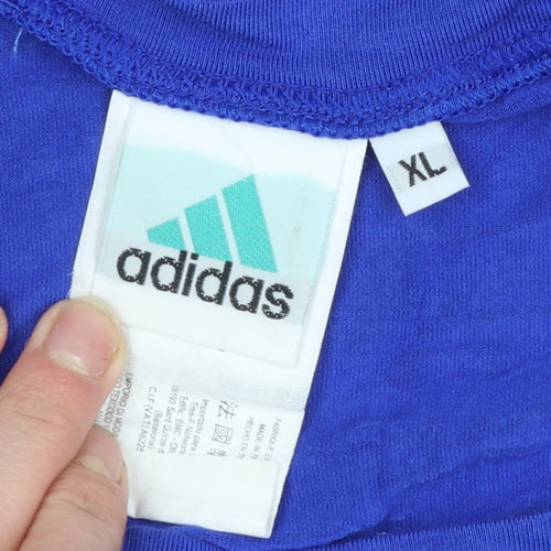 Adidas Womens Blue XL Short Sleeve Sports T-Shirt