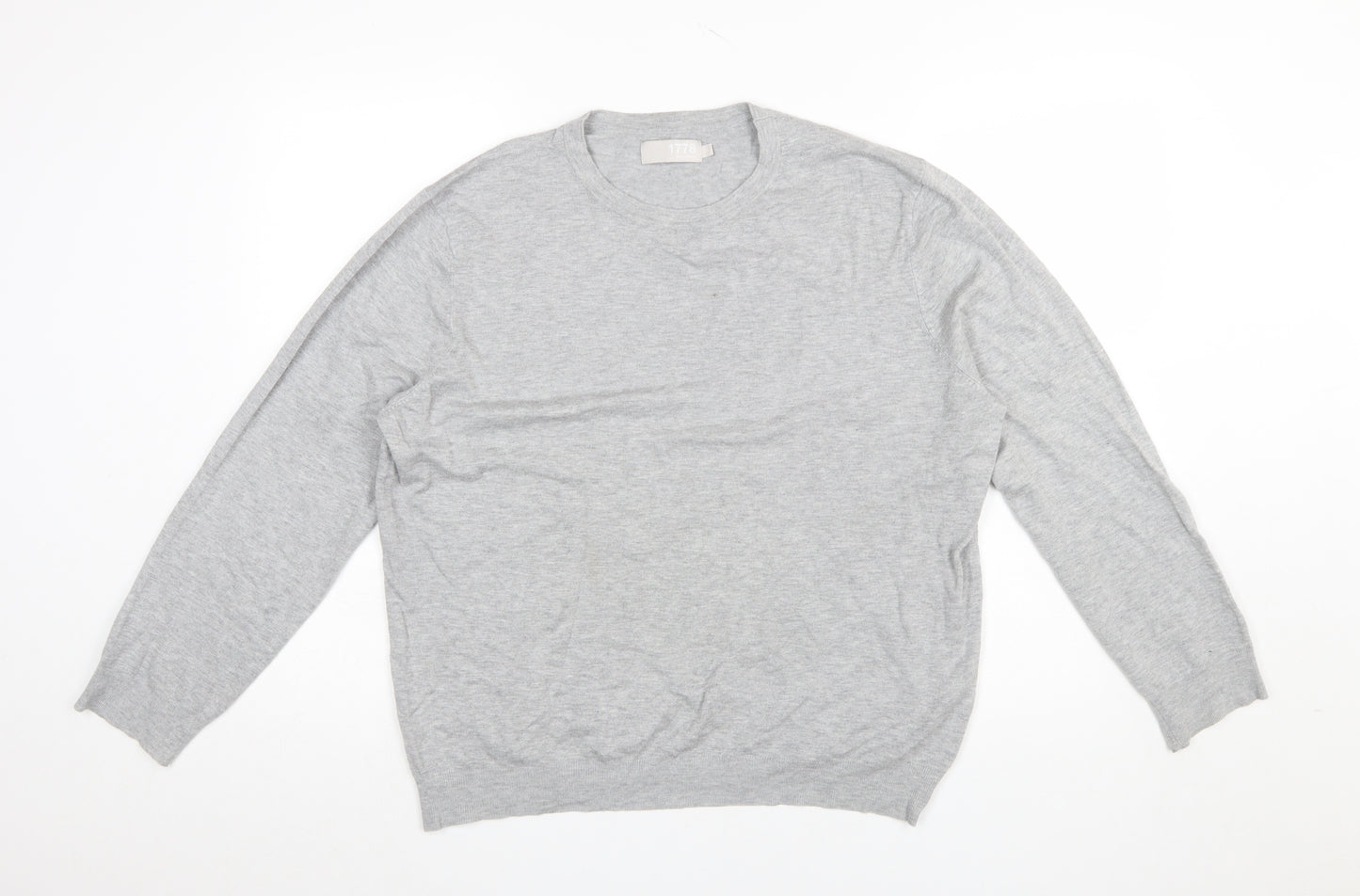 Debenhams Men Grey Large Crew Neck Viscose Knit Jumper