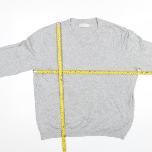 Debenhams Men Grey Large Crew Neck Viscose Knit Jumper
